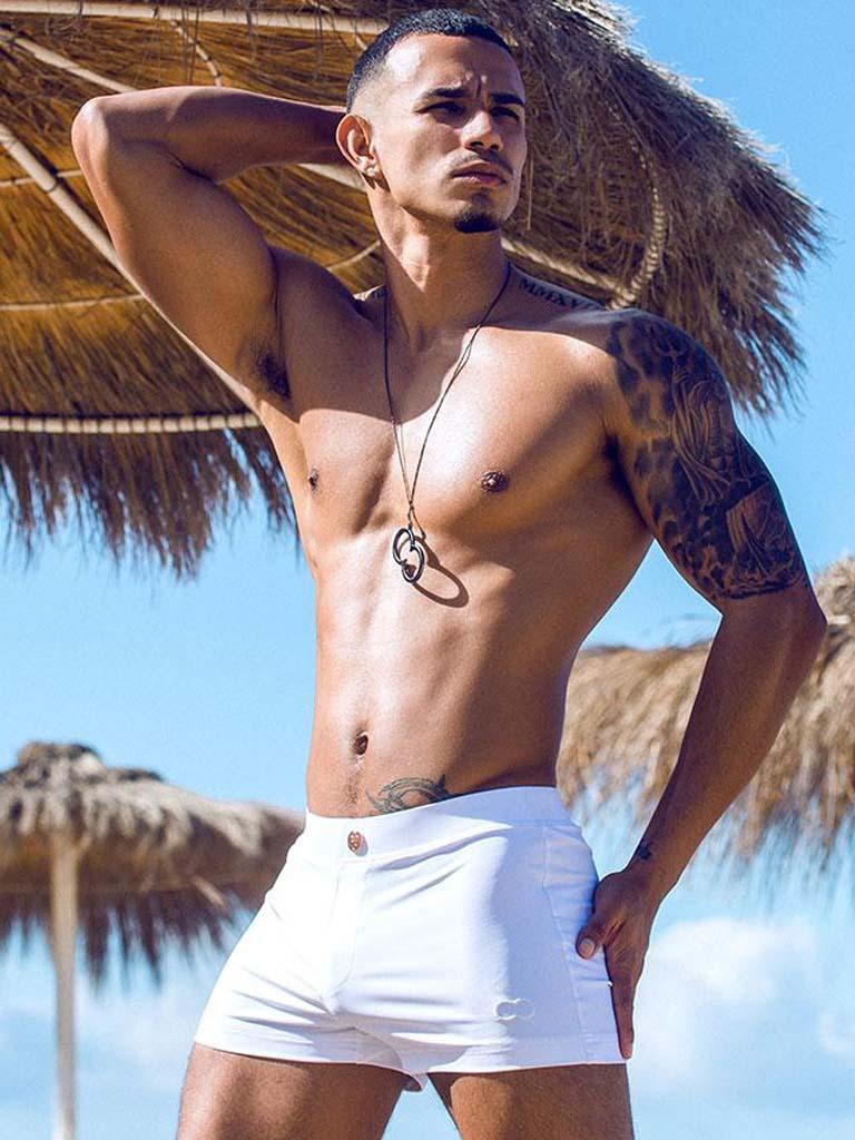 2Eros Bondi Bar Beach Swim Trunks V60 White