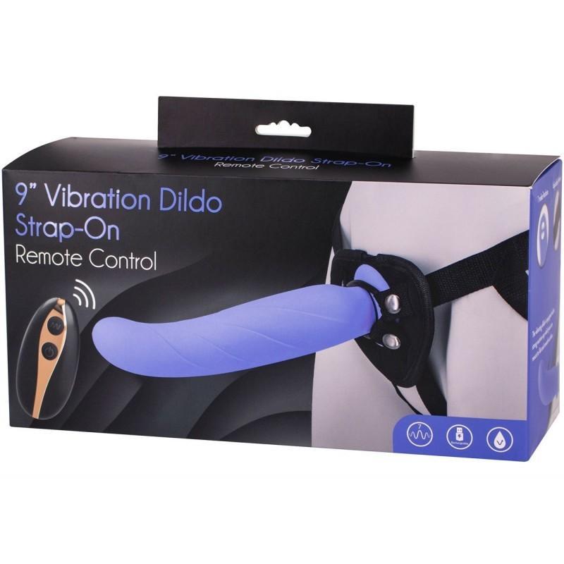 Strap On 9 Vib. Remote Control - USB Rechargeable, Purple