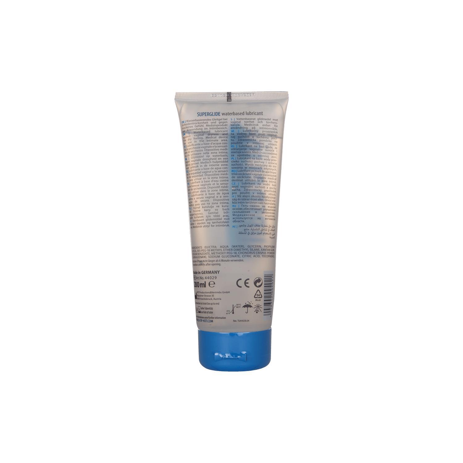 HOT SUPERGLIDE waterbased lubricant, 200ml/6.8fl.oz