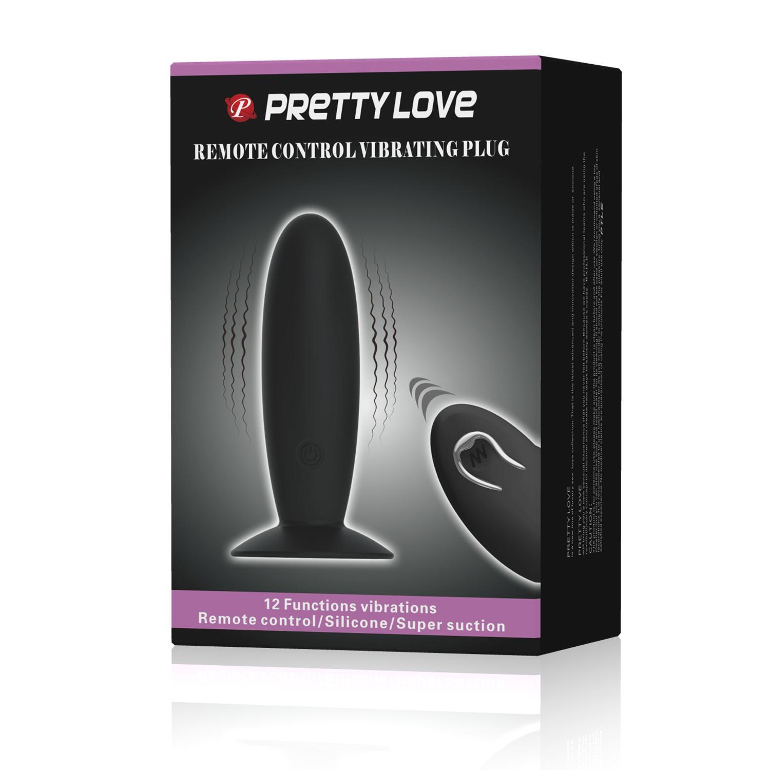 PRETTY LOVE - Cobra, Anal Plug on-contact vibrator, silicone,  2 LR1130 batteries ?:26mm  L:76mm