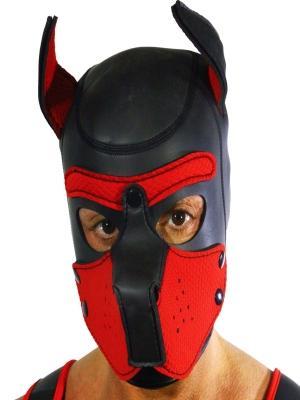 Rude Rider Neoprene Puppy Hood Red, M size