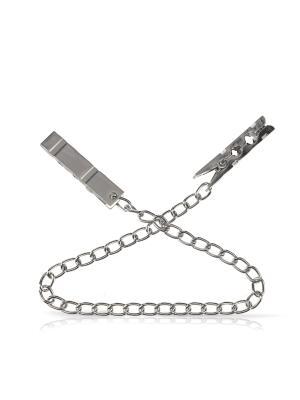 Rude Rider Nipple Clamps w. Chain, Zinc Alloy