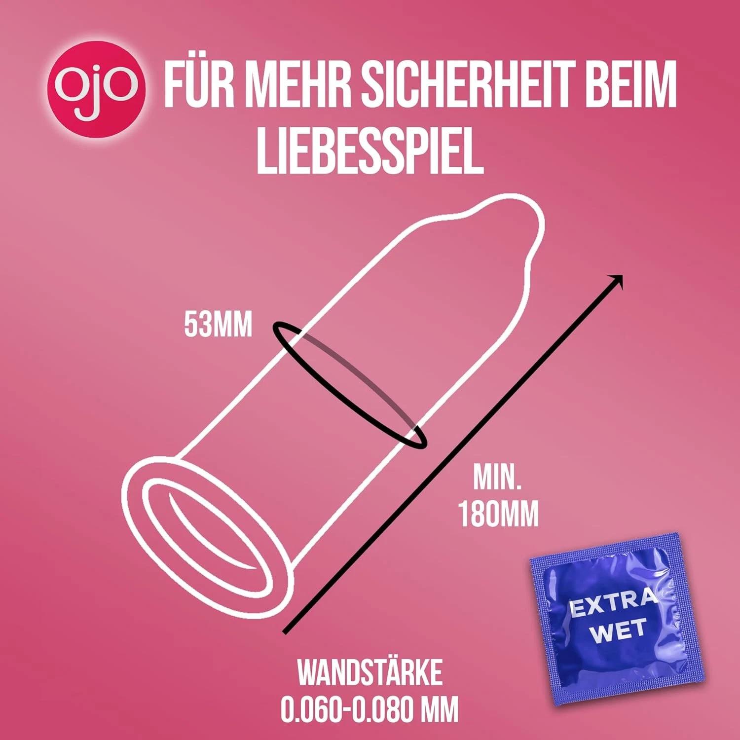 OJO Extra Wet Condoms: Wet Situation, Packs of 100