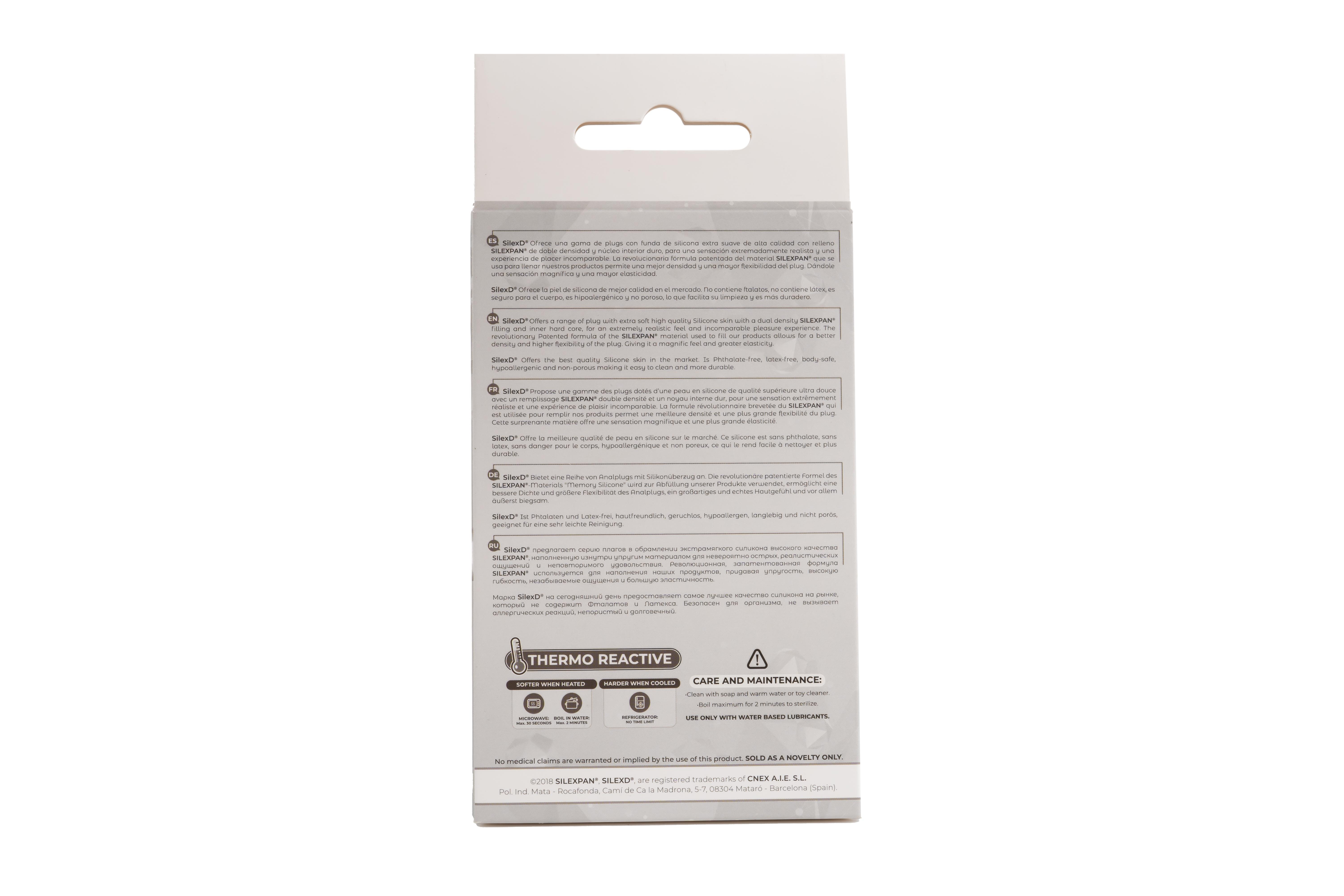SILEXD Premium Silicone Plug Model 1 S, 9 cm, Black