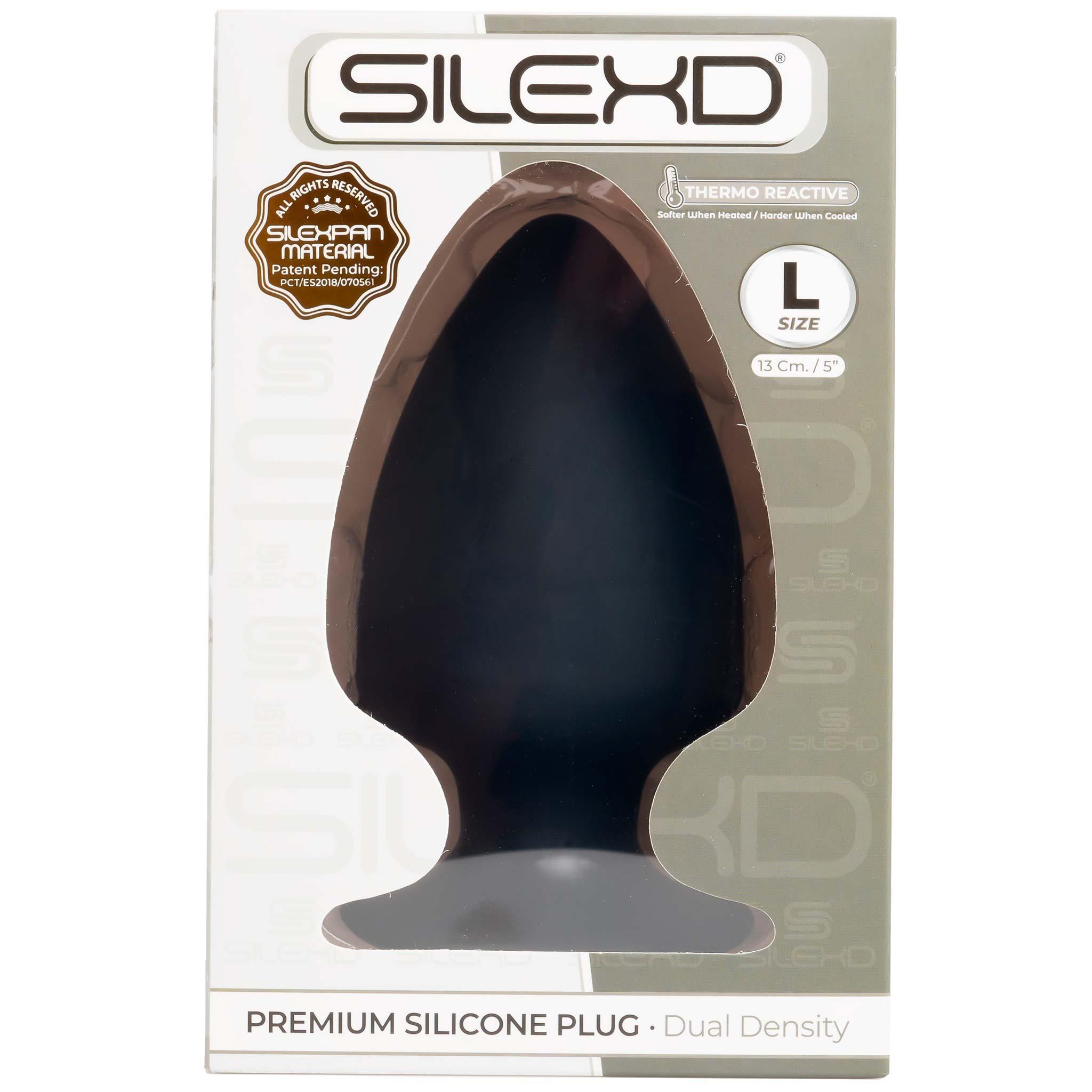 SILXED Premium Silicone Butt Plug L, 13 cm, Black