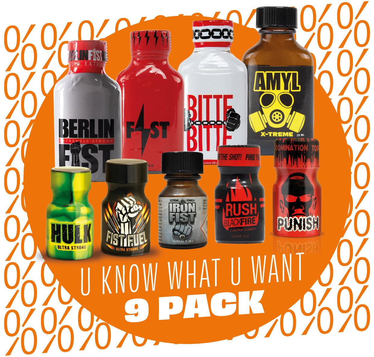 U Know What U Want 9 Poppers Pack