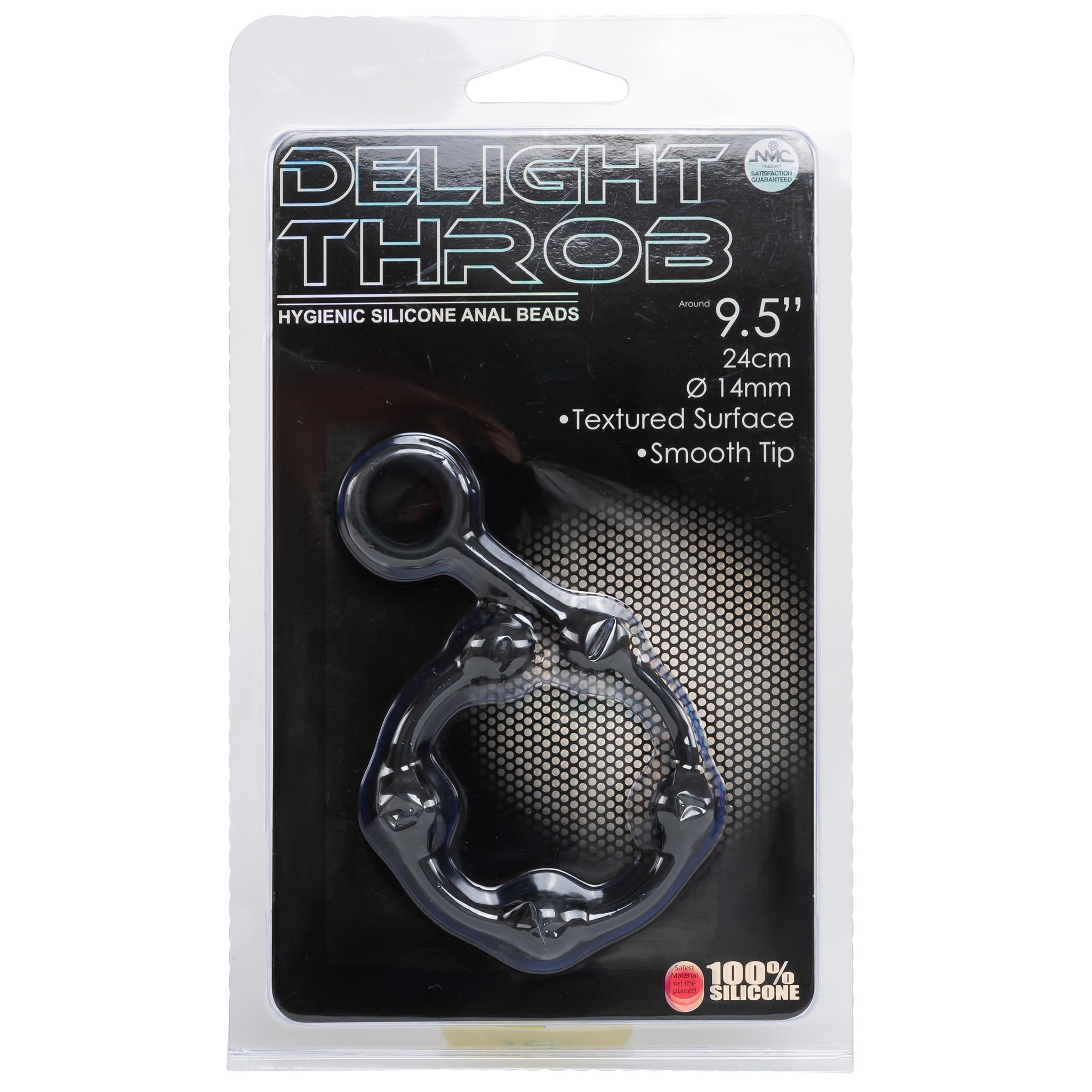 Delight Throb Small Black Anal Beads Delight Throb Small Black Anal Beads