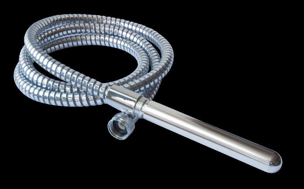 AQUAstick Intimate Douche Attachment with Douche Hose, Silver, 15 cm