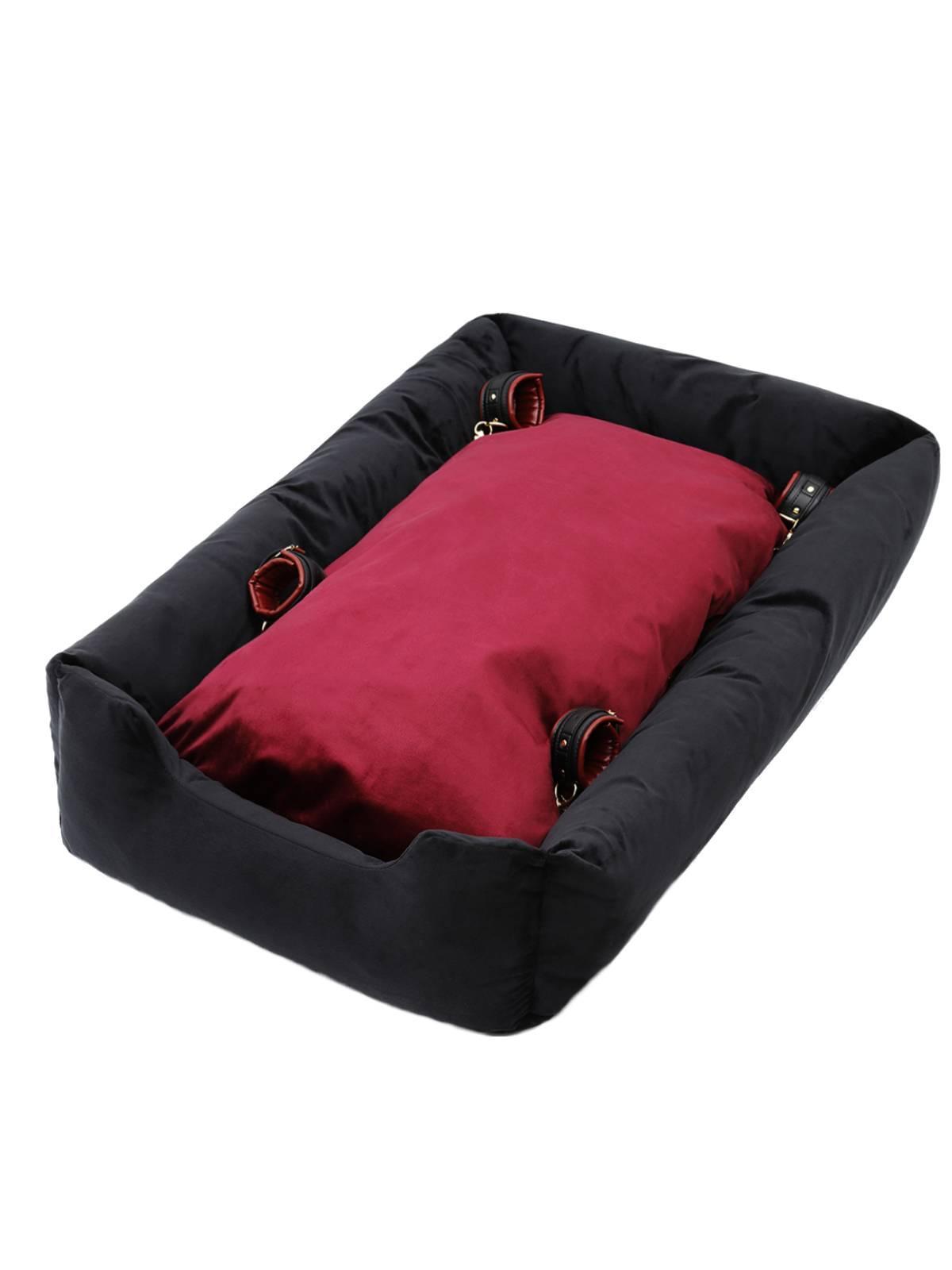 Rude Rider Puppy Kennel w/ Cuffs  Black/Red 106x70x20 cm
