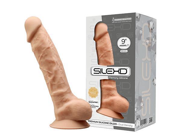 SILEXD Premium Silicone Dildo Model 1, 23 cm, Flesh