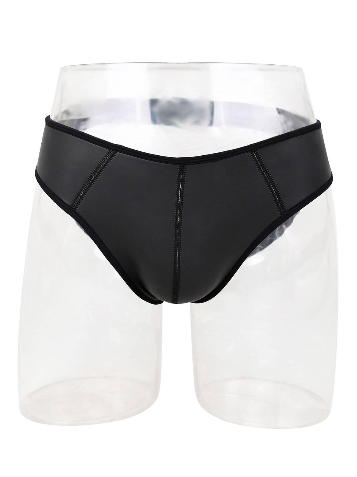 Rude Rider Neoprene Brief Open Back Bottoms Black, XL size
