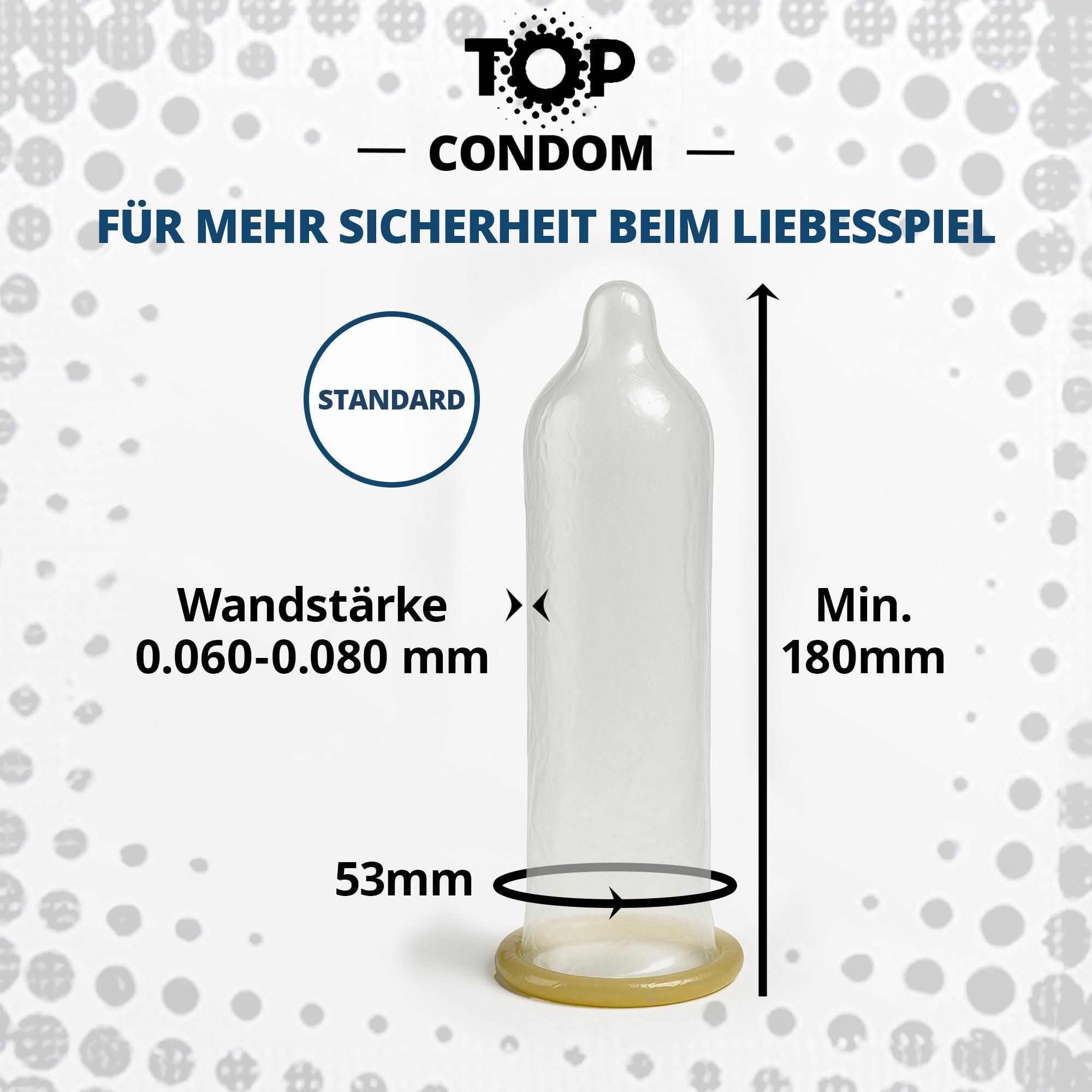 TOP Condoms Standard: What A Pleasure - Standard Fun, Packs of 50