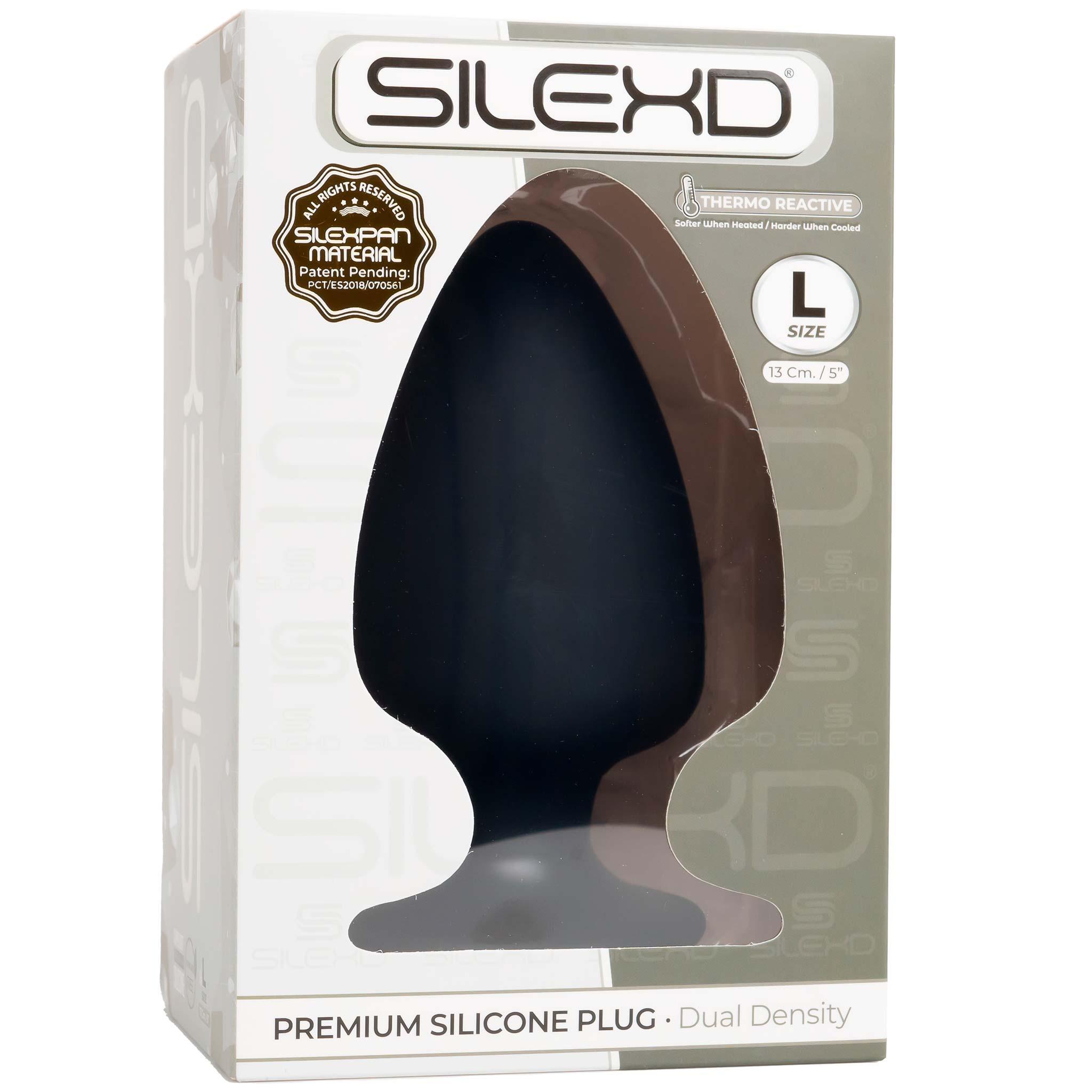 SILXED Premium Silicone Butt Plug L, 13 cm, Black