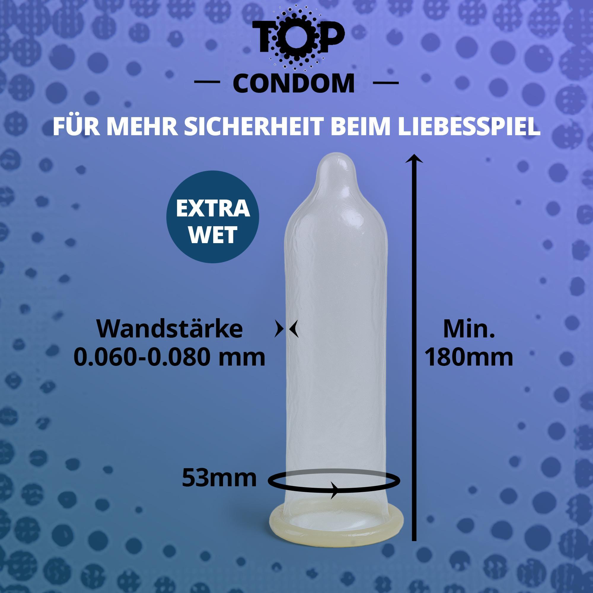 TOP Condoms Extra Wet: Azur Dream - Extra Wet, Packs of 50
