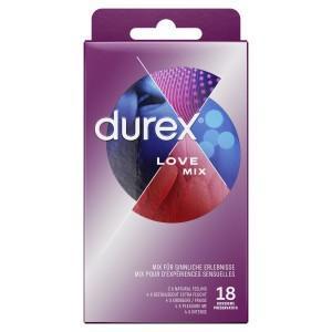 Durex Love Mix Condom Mix, 18 pcs, with Reservoir, Strawberry, Ø 56mm