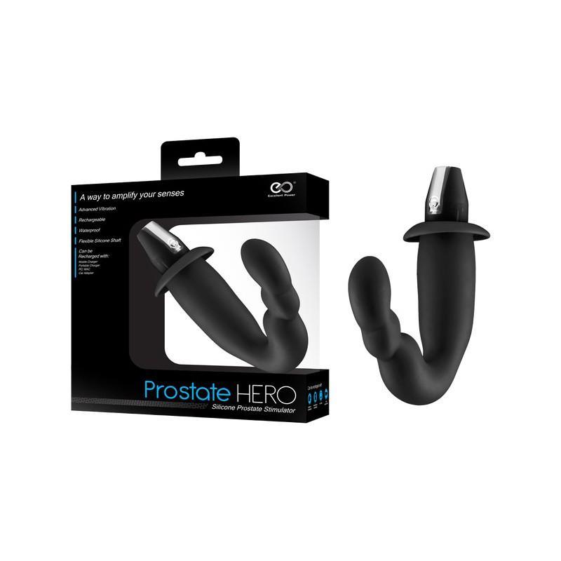 Prostate Hero Vibrator, 16,5 cm, Black Prostate Hero Vibrator, 16,5 cm, Black