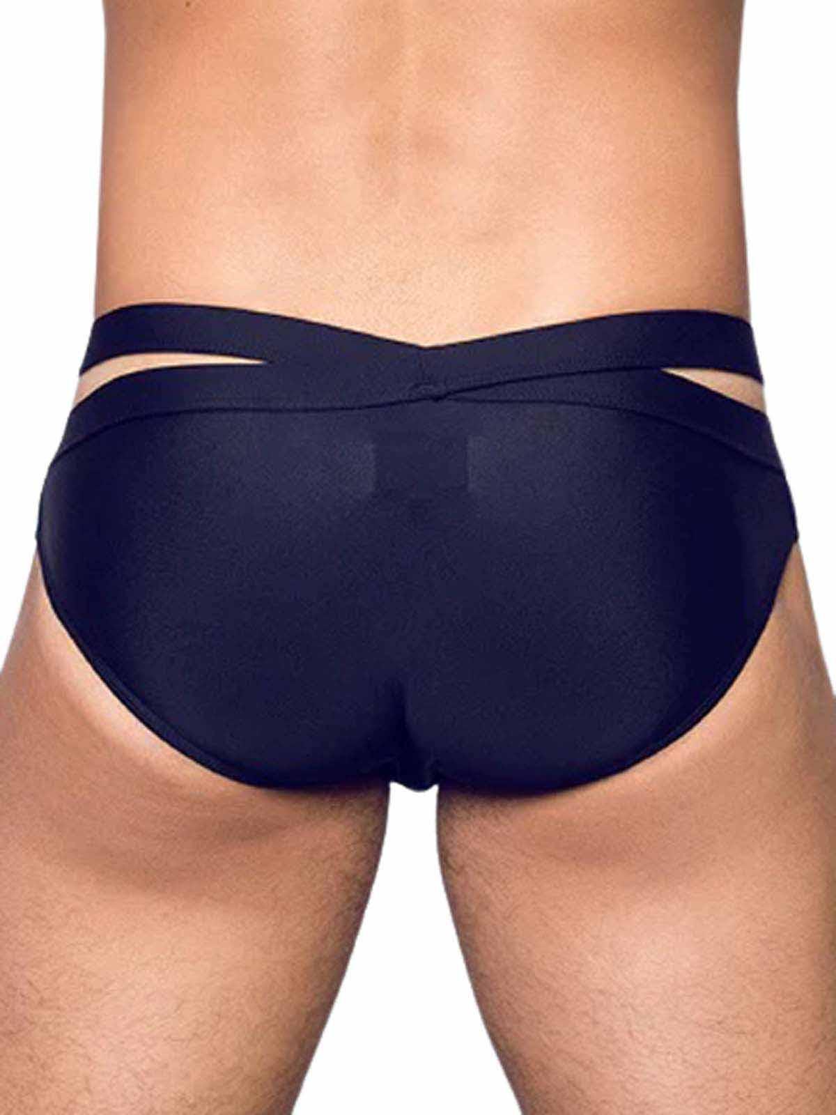 2Eros BLK Double Strap Swim Brief V20 Black - Size: L