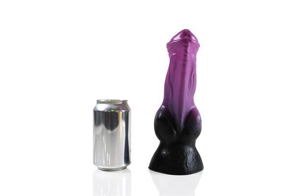 HellHound Cerberus Dildo Small, 22 cm, Black & Purple