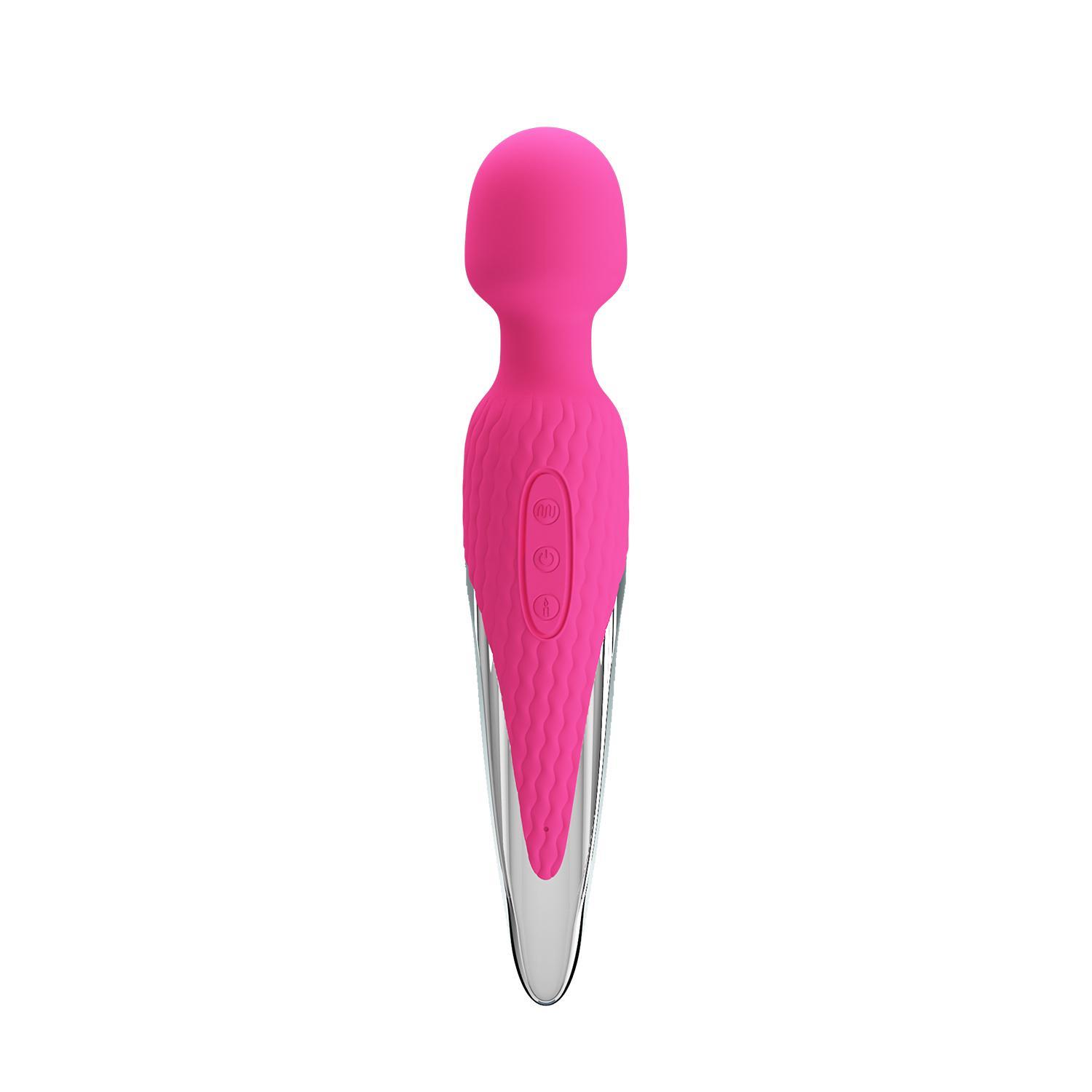 PRETTY LOVE - Antony, Heating up to 48 ?, Super powerful body wand massager, 7 functions of vibration, 5 levels of speed adjustment,  silicone, rechargeable ?:260mm   L:48mm