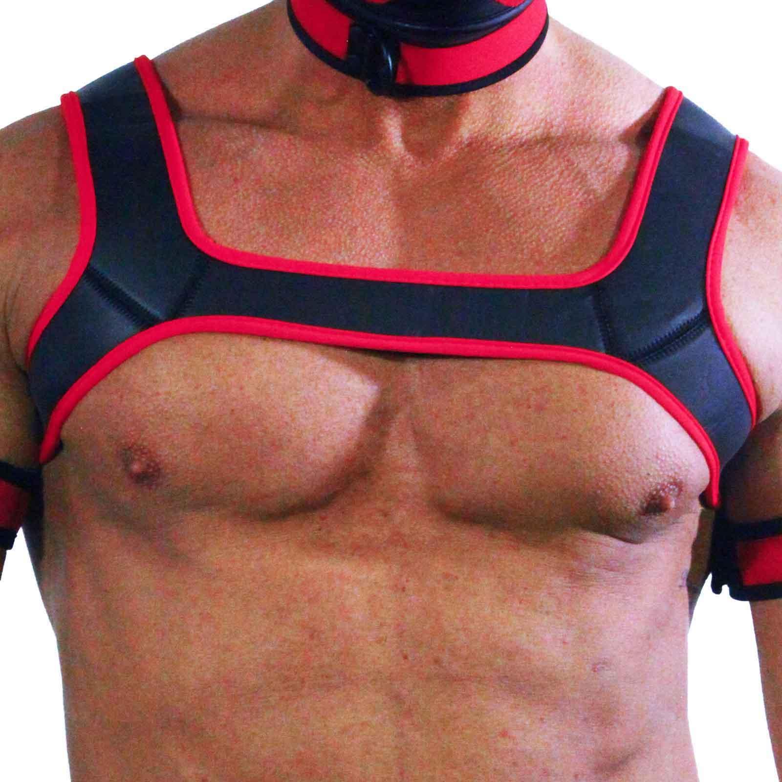 RudeRider Neoprene Harness Black/Red, M size RudeRider Neoprene Harness Black/Red, M size