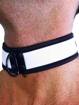 RudeRider Neoprene Puppy Collar White