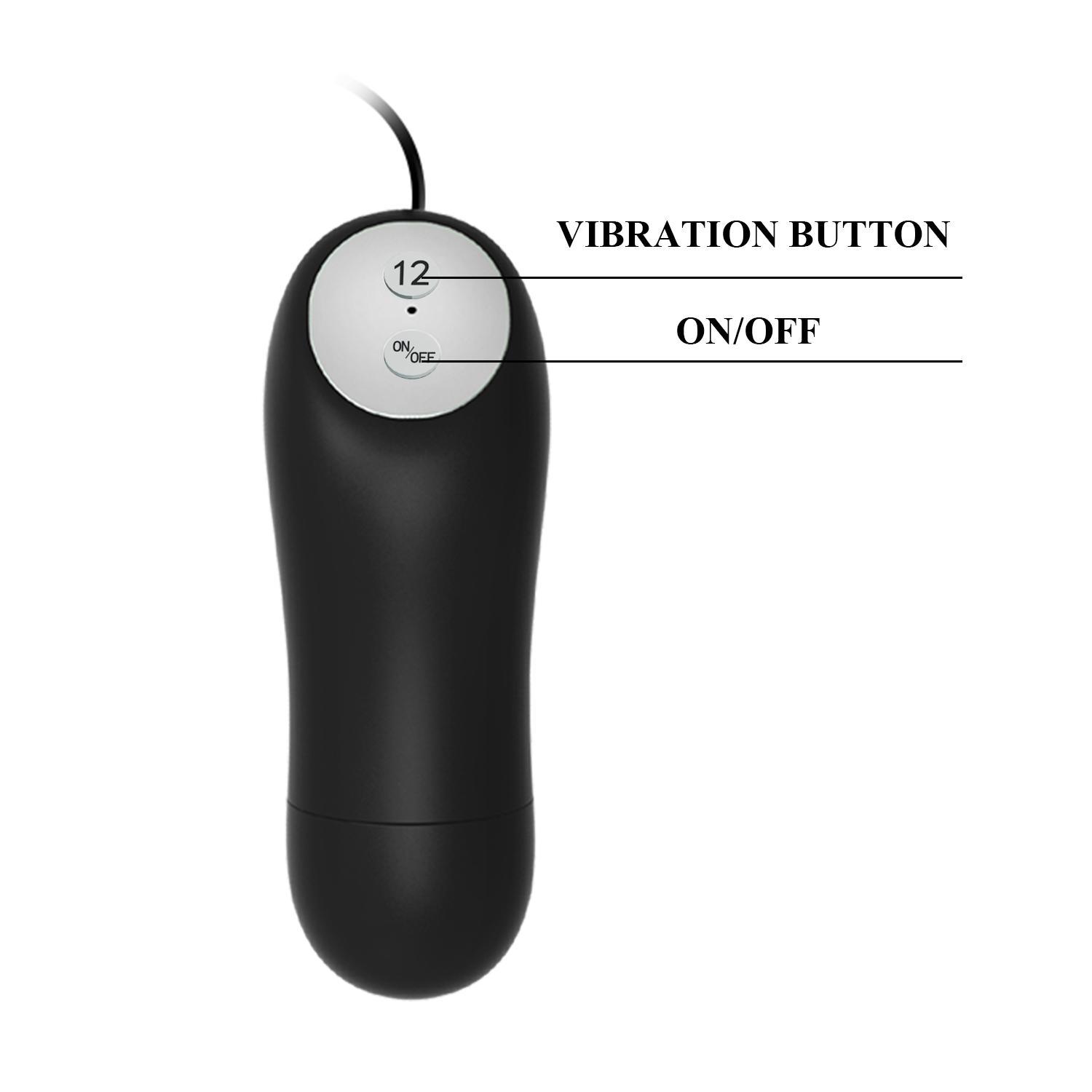 PRETTY LOVE - Special Anal Stimulation, Butt plug, 12 functions of vibration, 2 AAA batteries ?:30mm   L:100mm
