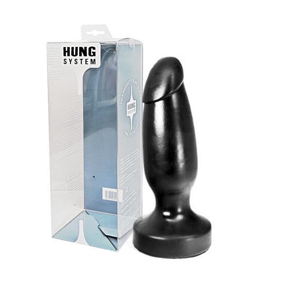 Hung System Butt Plug Trombone, 23 cm, Black