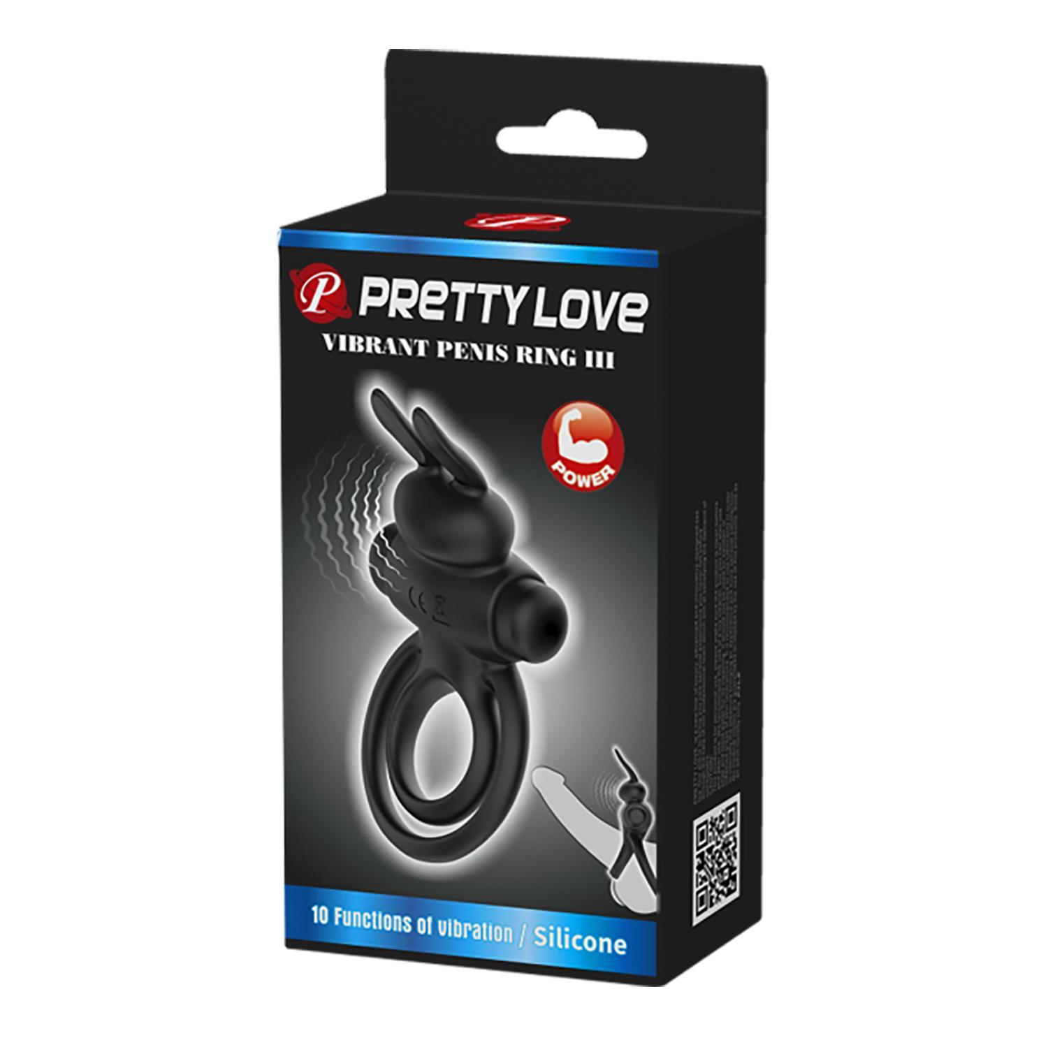 PRETTY LOVE - Vibrant Penis Ring, Black