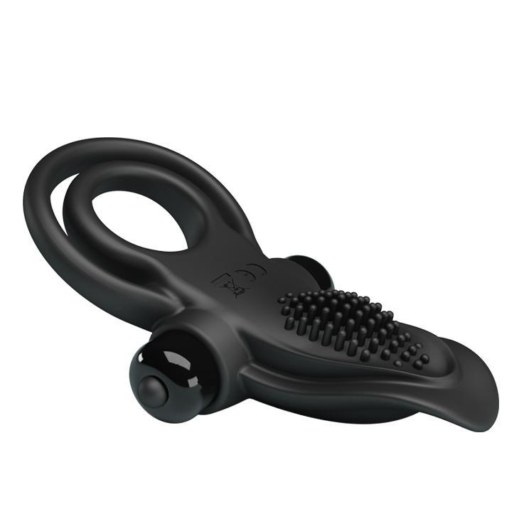 PRETTY LOVE - Vibrant Penis Ring & Stimulator, 56 mm, Black