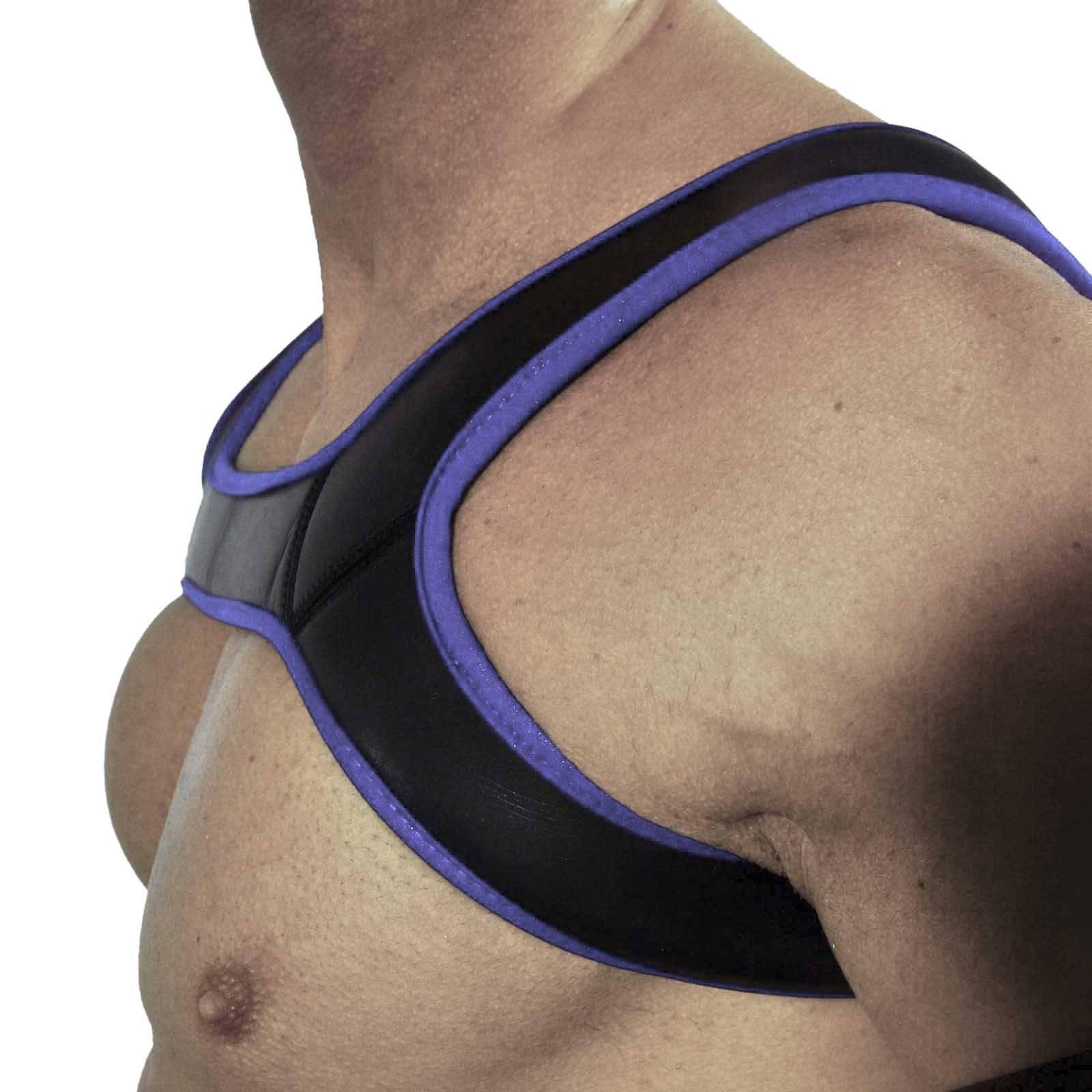 Rude Rider Neoprene Harness Black/Purple, L size