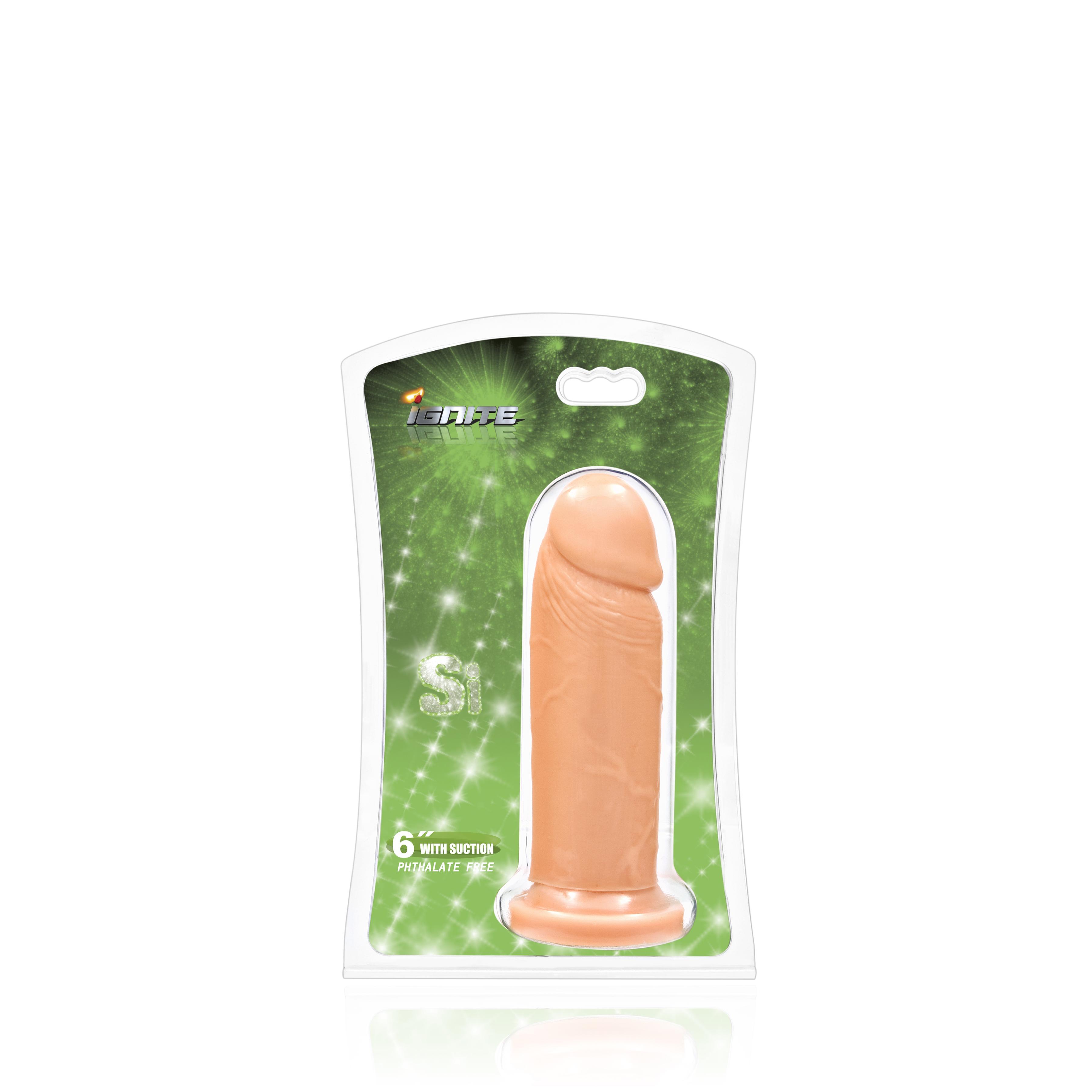 SI IGNITE Cock Dong with Suction, Vinyl, Flesh, 15 cm (6 in), ¯ 4,4 cm (1,7 in) SI IGNITE Cock Dong with Suction, Vinyl, Flesh, 15 cm (6 in), ¯ 4,4 cm (1,7 in)