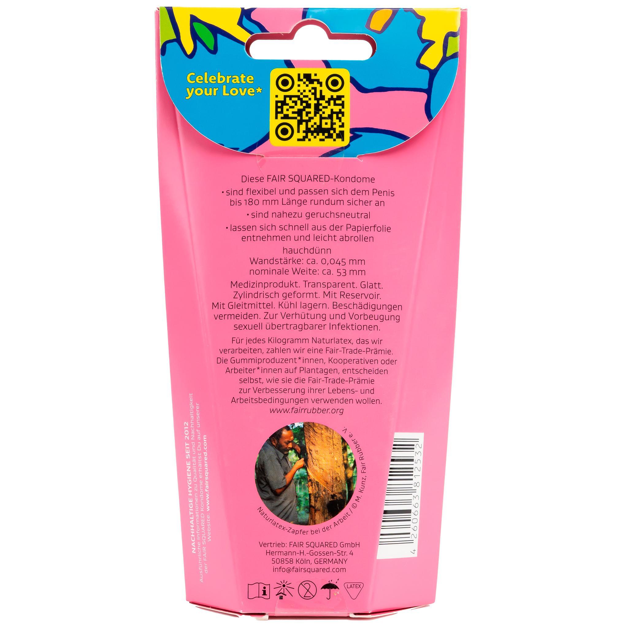 FAIR Squared Ultimate Thin Condoms, Vegan &amp| Fair Trade, 18cm, 10 pcs