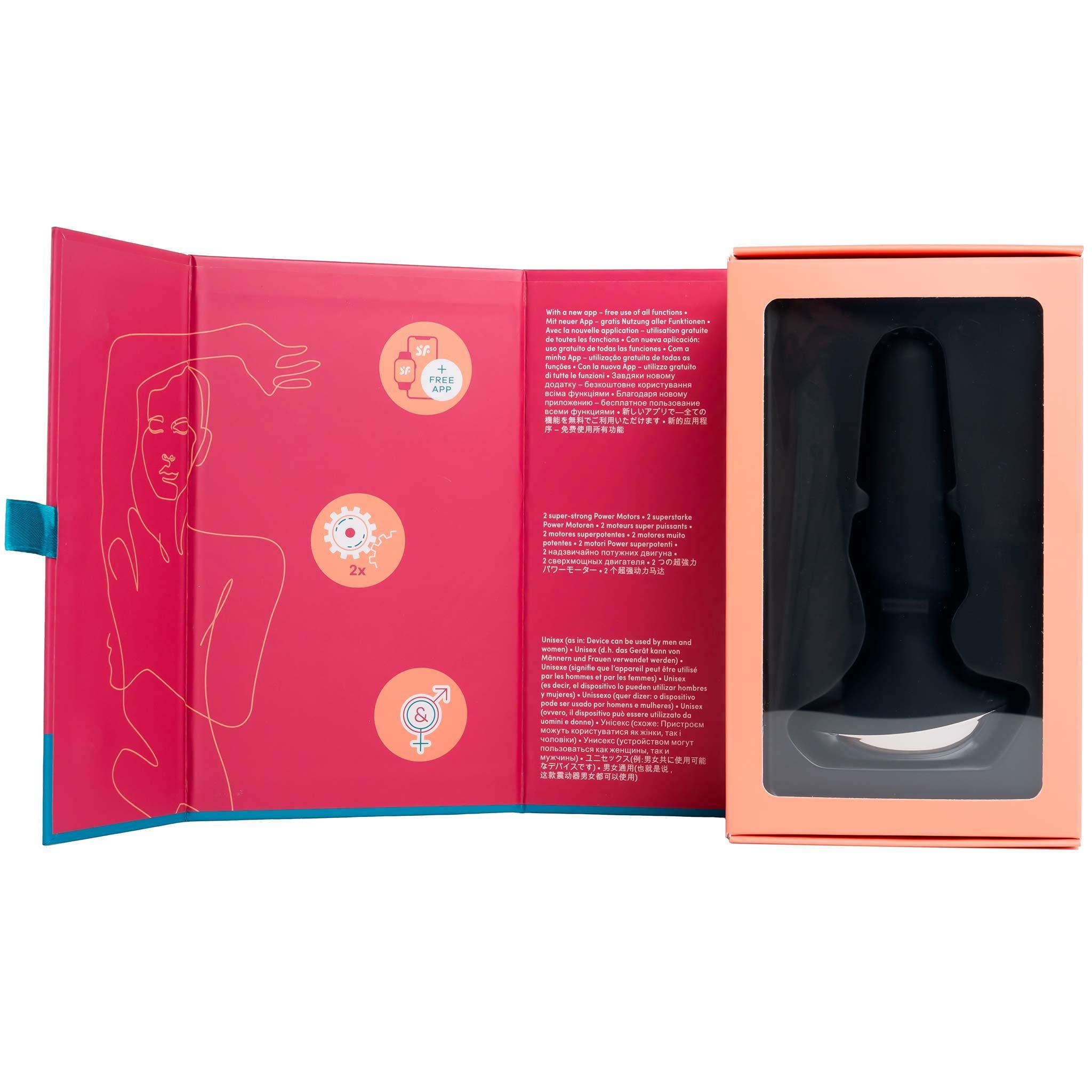 Satisfyer Plug-ilicious 2 Connect App Vibrator, Black, 12,5 cm