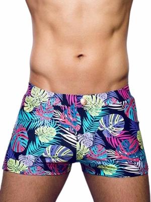 2Eros Print Bondi Bar Beach Swim Trunks V60 Monstera Black (Series 2)