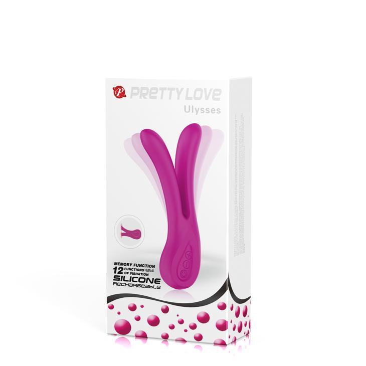 PRETTY LOVE - Ulysses, 12 functions of vibraiton  waterproof silicione rechargeable  ?:25mm   L:166mm