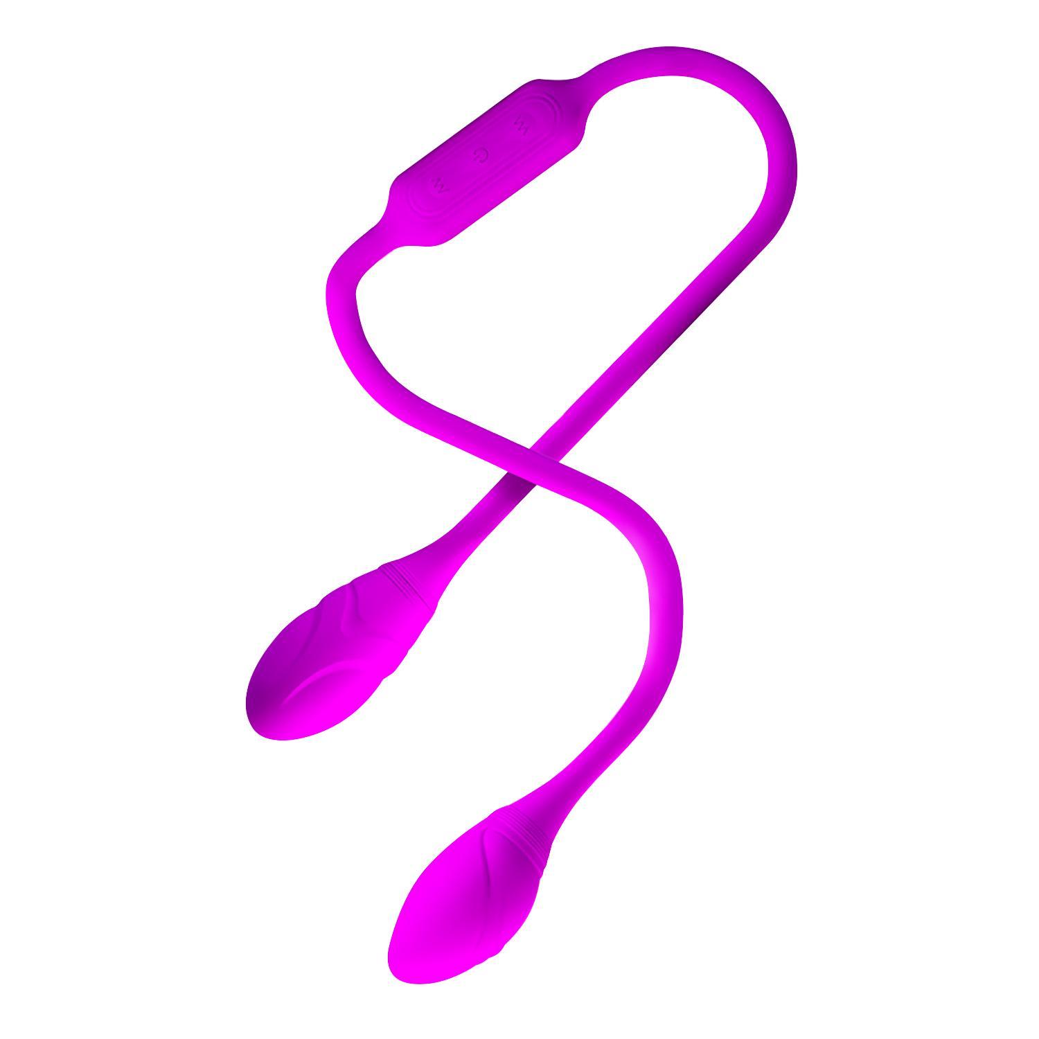 PRETTY LOVE - Dream Lover'S Whip, Double ended vibrator, indepentely buttons control, rechargeable, silicone material, waterproof ?:32mm   ?:32mm L:655mm