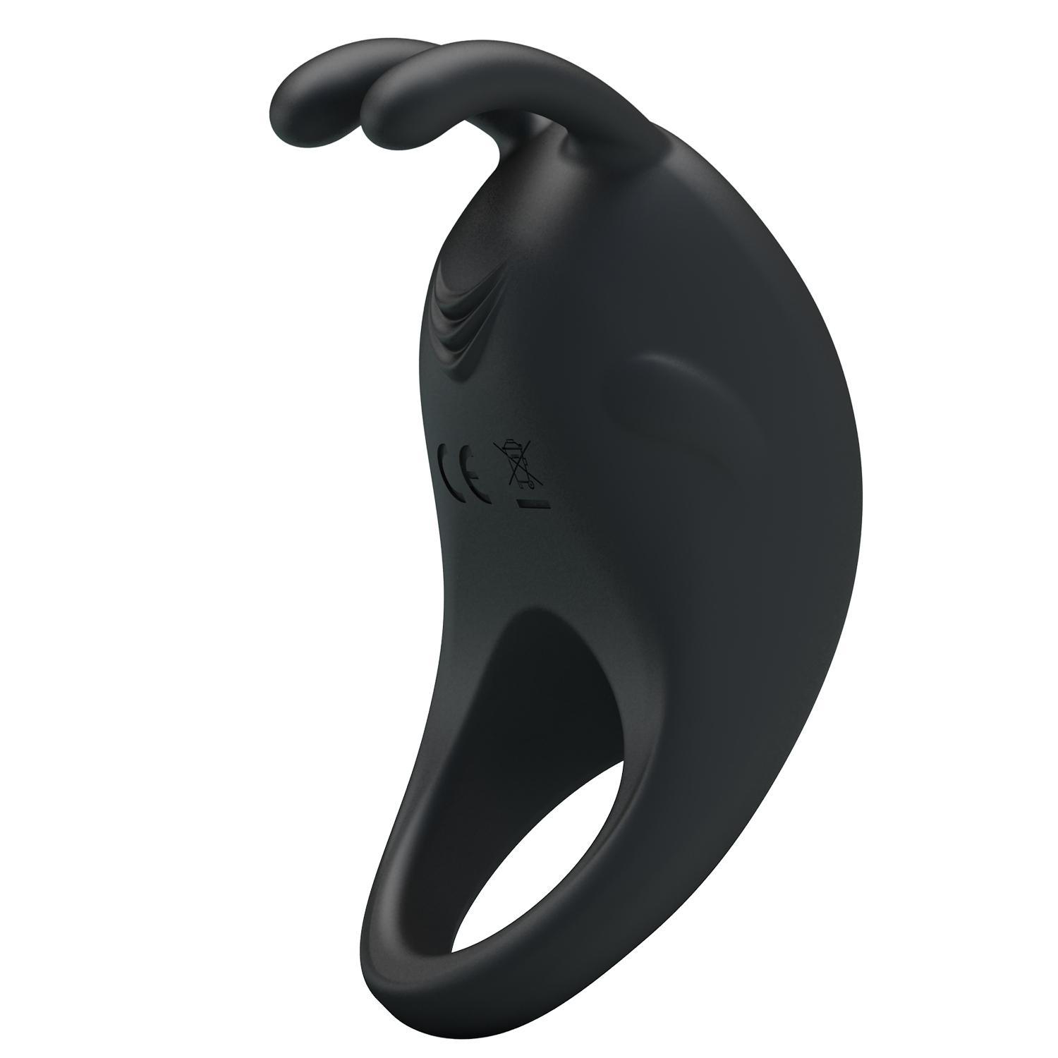 PRETTY LOVE - Rabbit Vibrator Ring, Rechargeable cock ring, 7 Functions of vibration, Silicone, Waterproof L?75mmW?40mm W?27mm
