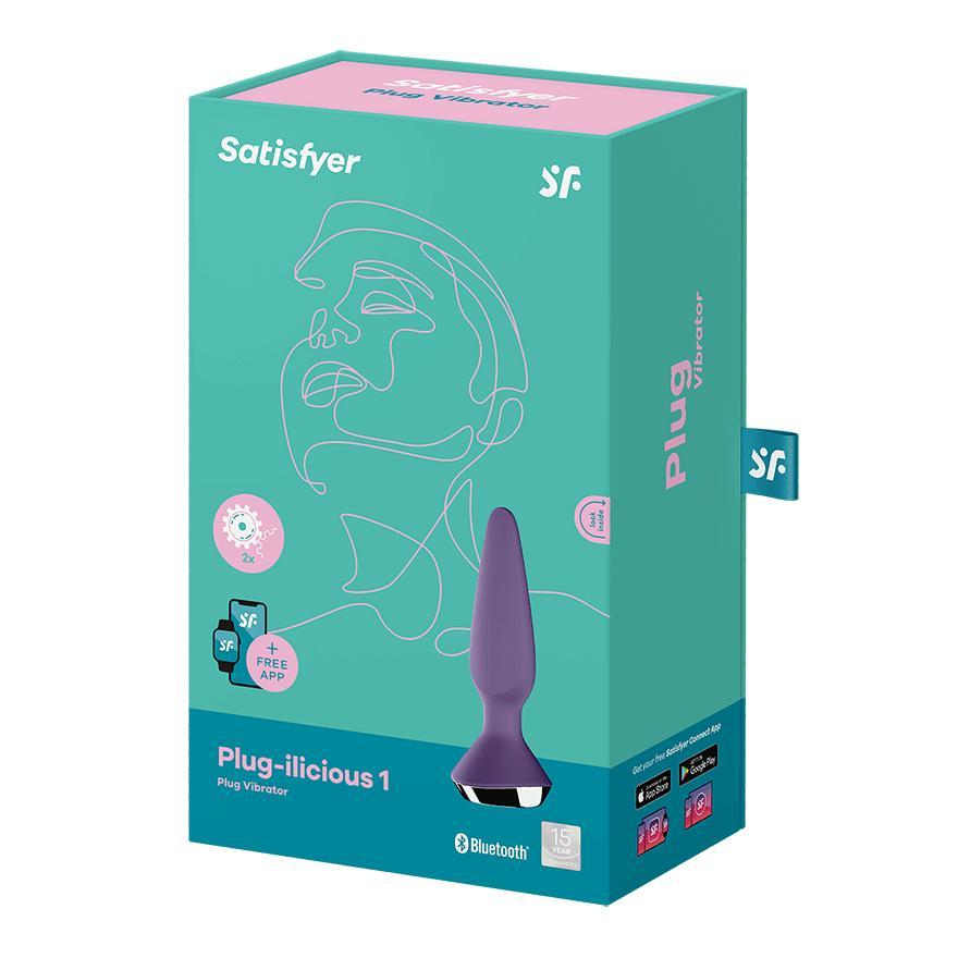 Satisfyer Plug-ilicious 1 Connect App Vibrator, Purple, 13,5 cm Satisfyer Plug-ilicious 1 Connect App Vibrator, Purple, 13,5 cm