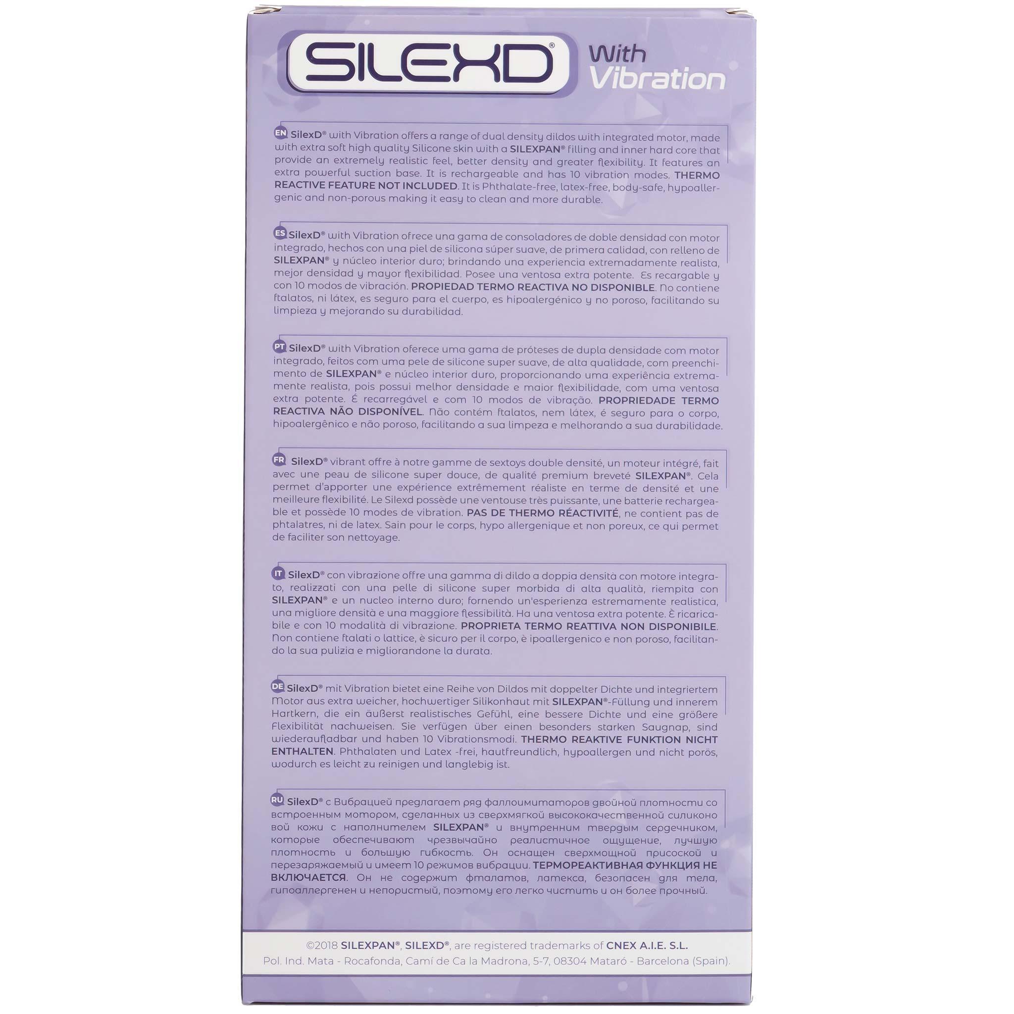 SILEXD Premium Silicone Dildo Model 2 Vibration, 17,5 cm, Light skin