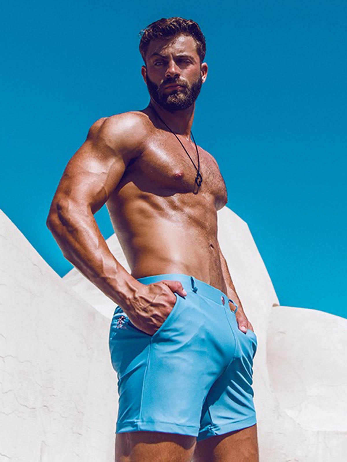 2Eros Bondi Bar Beach Swim Shorts S60 Faded Denim (Series 3) - Size: L