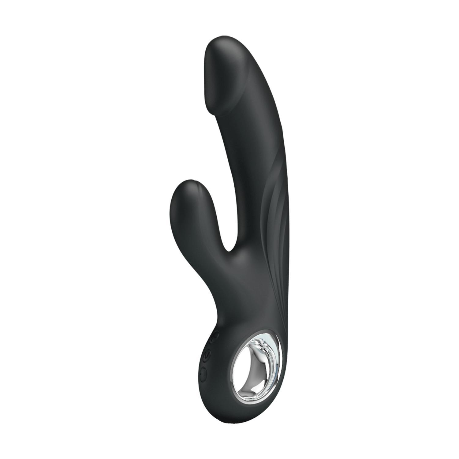 PRETTY LOVE - Selene Rabbit VIbrator, 7 functions of vibration, 5 level of speed control, rechargeable L:190mmW:63mmH:33mm, Black