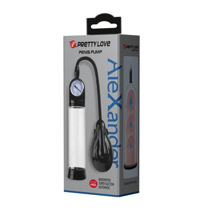PRETTY LOVE - Alexander, Penis Pump, PC cylinder, extra sleeves , TPR O-ring, Vibrator, 2AA batteries ?: 73mm L:245 mm