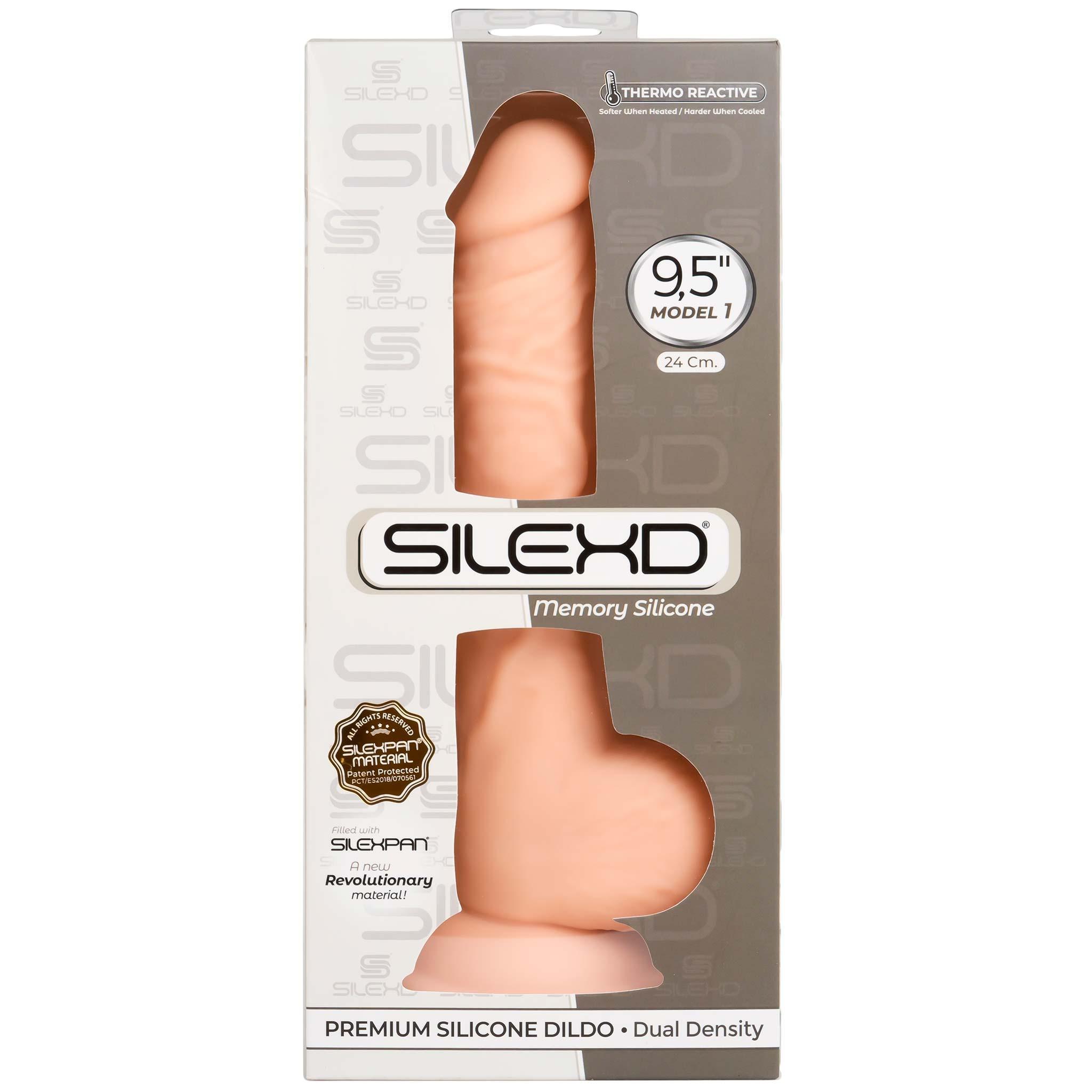 SILEXD Premium Silicone Dildo Model 1, 24 cm, Flesh