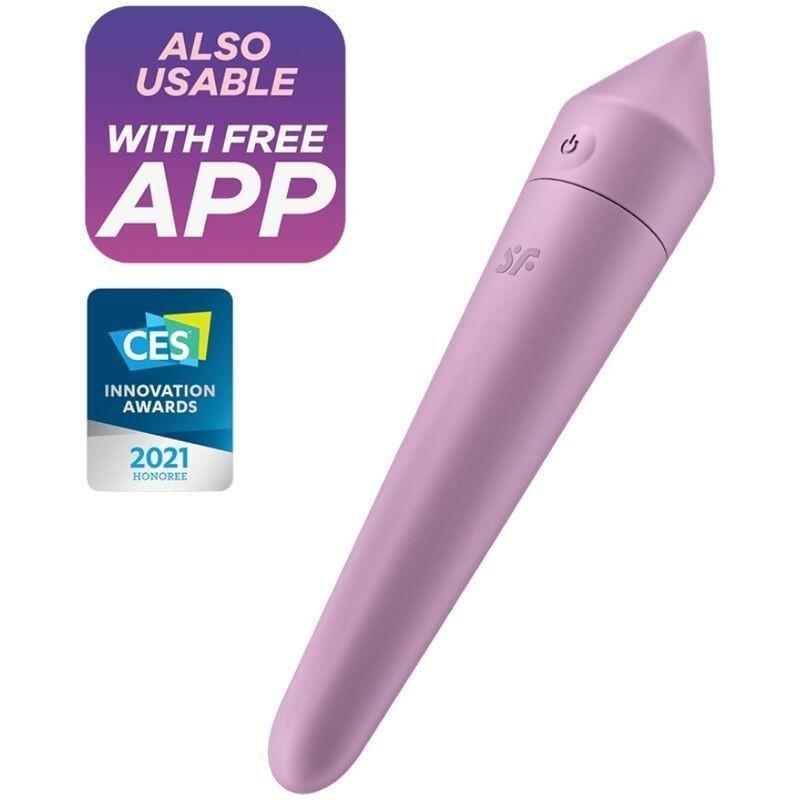 Satisfyer Ultra Power Bullet 8 Connect App Vibrator, Purple, 14 cm
