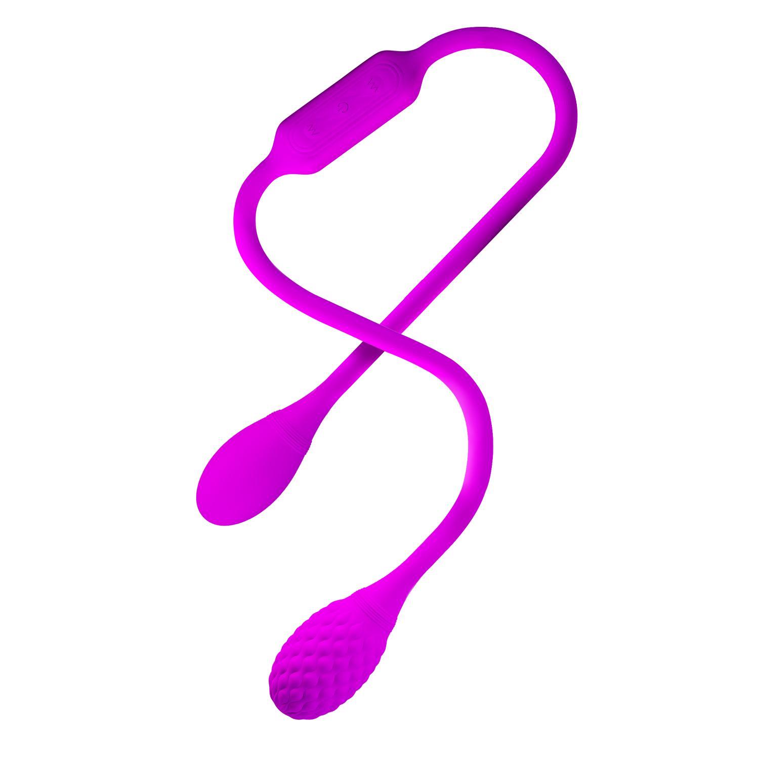 PRETTY LOVE - Dream Lover'S Whip, Double ended vibrator, indepentely buttons control, rechargeable, silicone material, waterproof ?:35mm   ?:32mm L:655mm