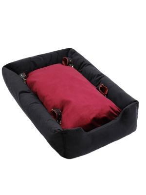 Rude Rider Puppy Kennel w/ Cuffs  Black/Red 106x70x20 cm