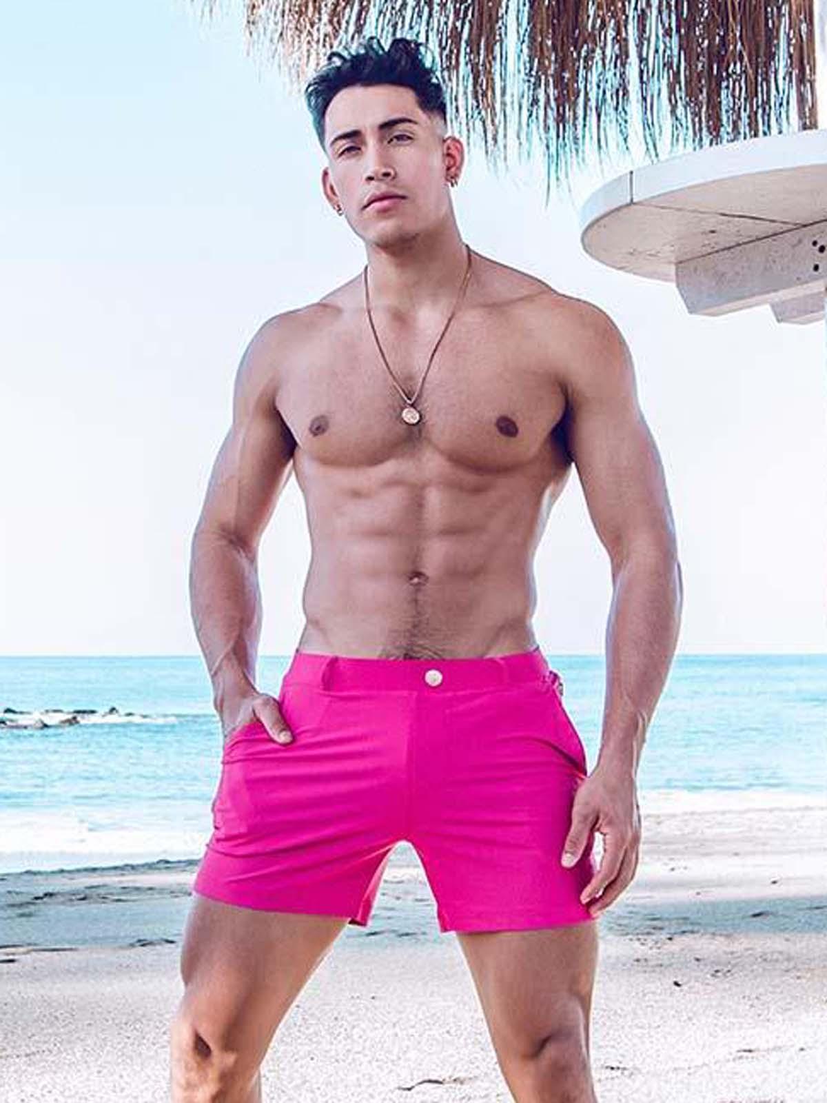 2Eros Bondi Bar Beach Swim Shorts S60 Fuchsia Red (Series 3) - Size: L