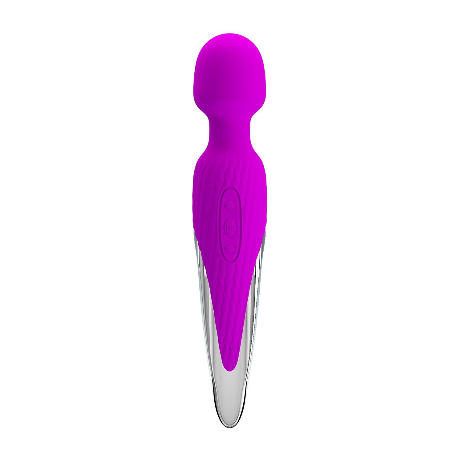 PRETTY LOVE - Nathanial, Super powerful body wand massager, 7 functions of vibration, 5 levels of speed adjustment,  silicone, rechargeable ?:260mm   L:48mm