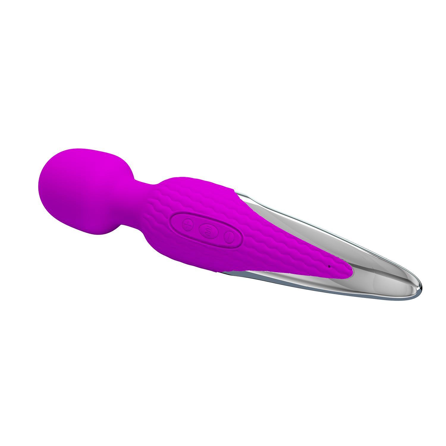 PRETTY LOVE - Nathanial, Super powerful body wand massager, 7 functions of vibration, 5 levels of speed adjustment,  silicone, rechargeable ?:260mm   L:48mm