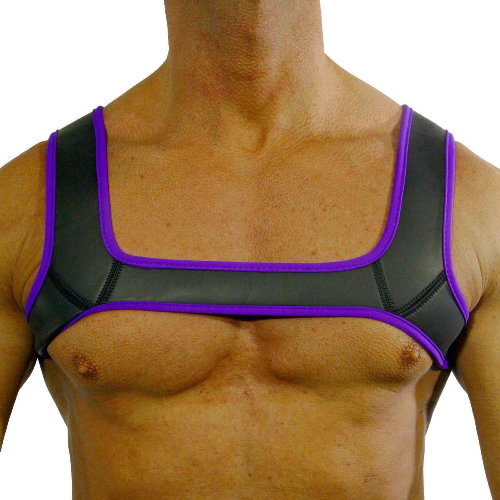 Rude Rider Neoprene Harness Black/Purple, L size